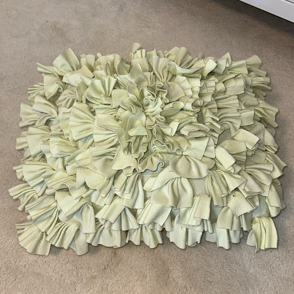 Cynthia Rowley Green Ruffle Deco Pillow